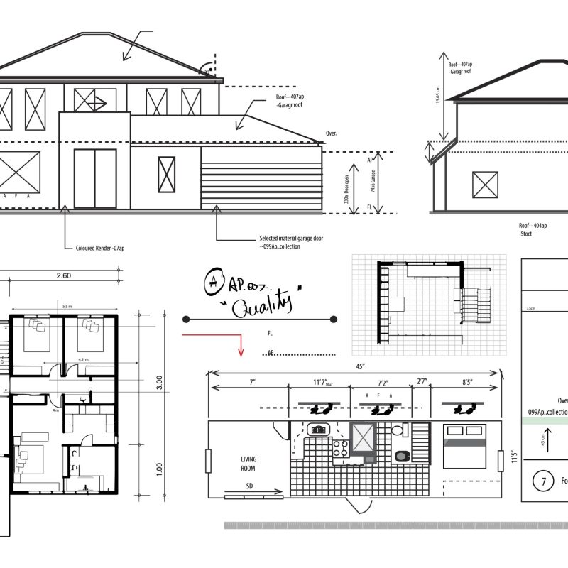 Illustration of house planning